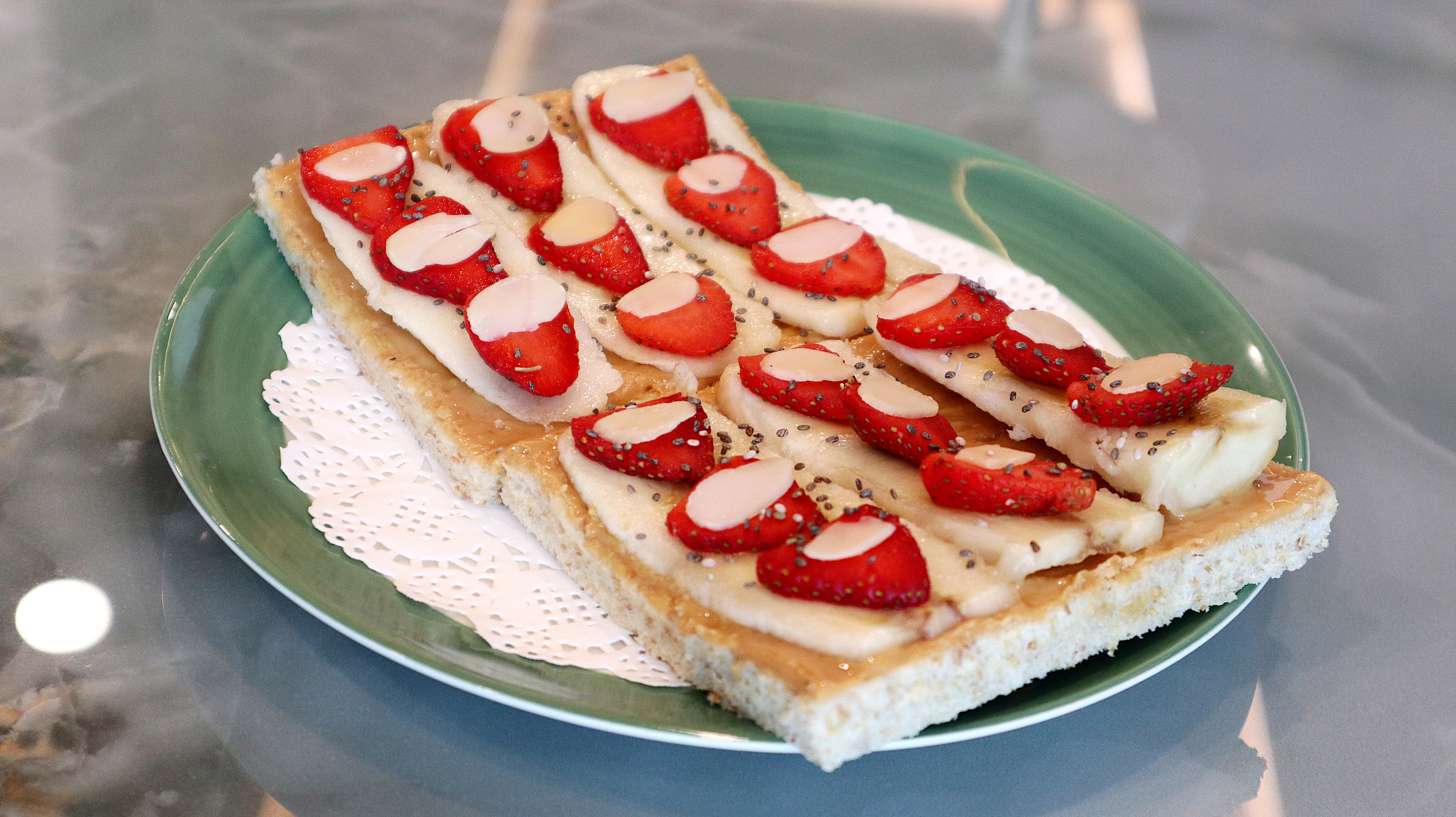 Banana Berry Peanut Butter Toast